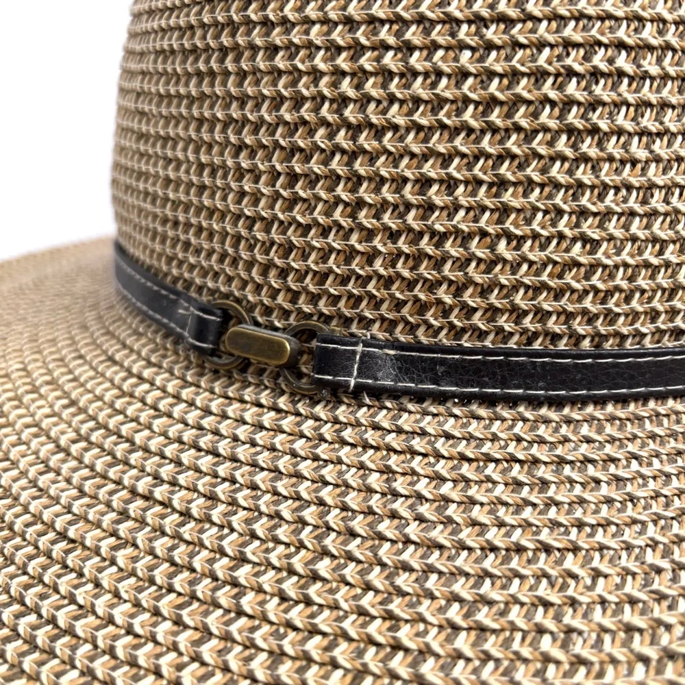 Nine West | Women’s Woven Summer Sun Hat 15” with Brown Band‎ OS